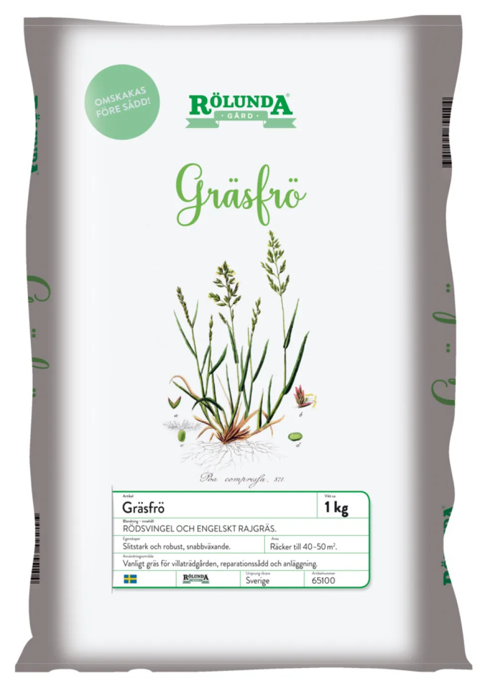 Gräsfrö 1 kg Rölunda