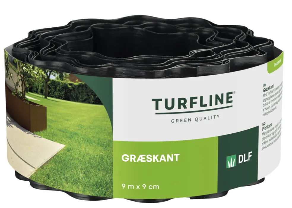 Gräskant Svart 9 m x 9 cm Turfline