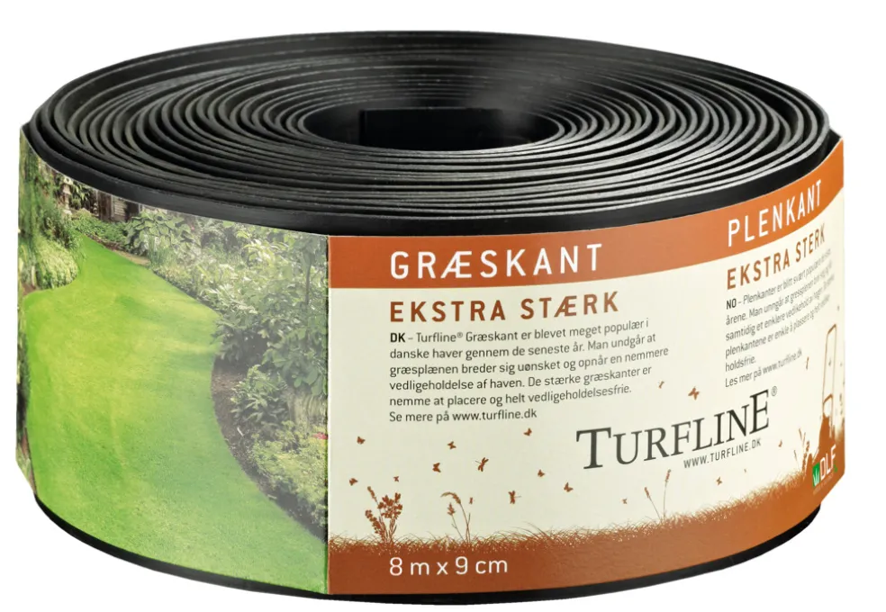 Gräskant Svart 8 m x 9 cm Turfline