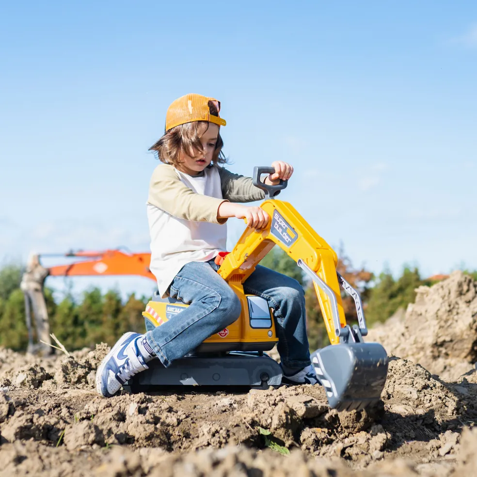 Grävmaskin Super Builder Gul Falk
