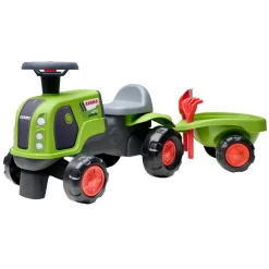 Gåtraktor Claas m/släp Grön Falk