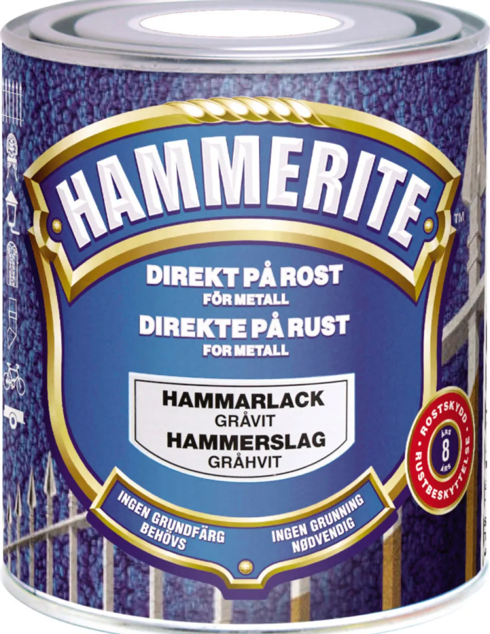 Hammarlack Gråvit 750 ml Hammerite