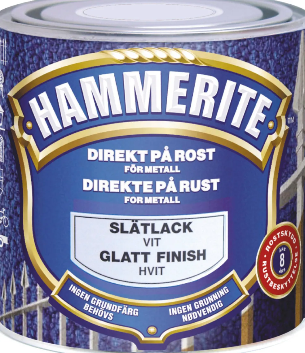 Hammarlack Slät Vit 250 ml Hammerite