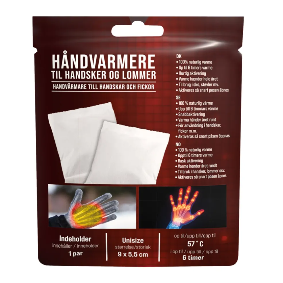 Handvärmare 9 x 5,5 cm 2-pack