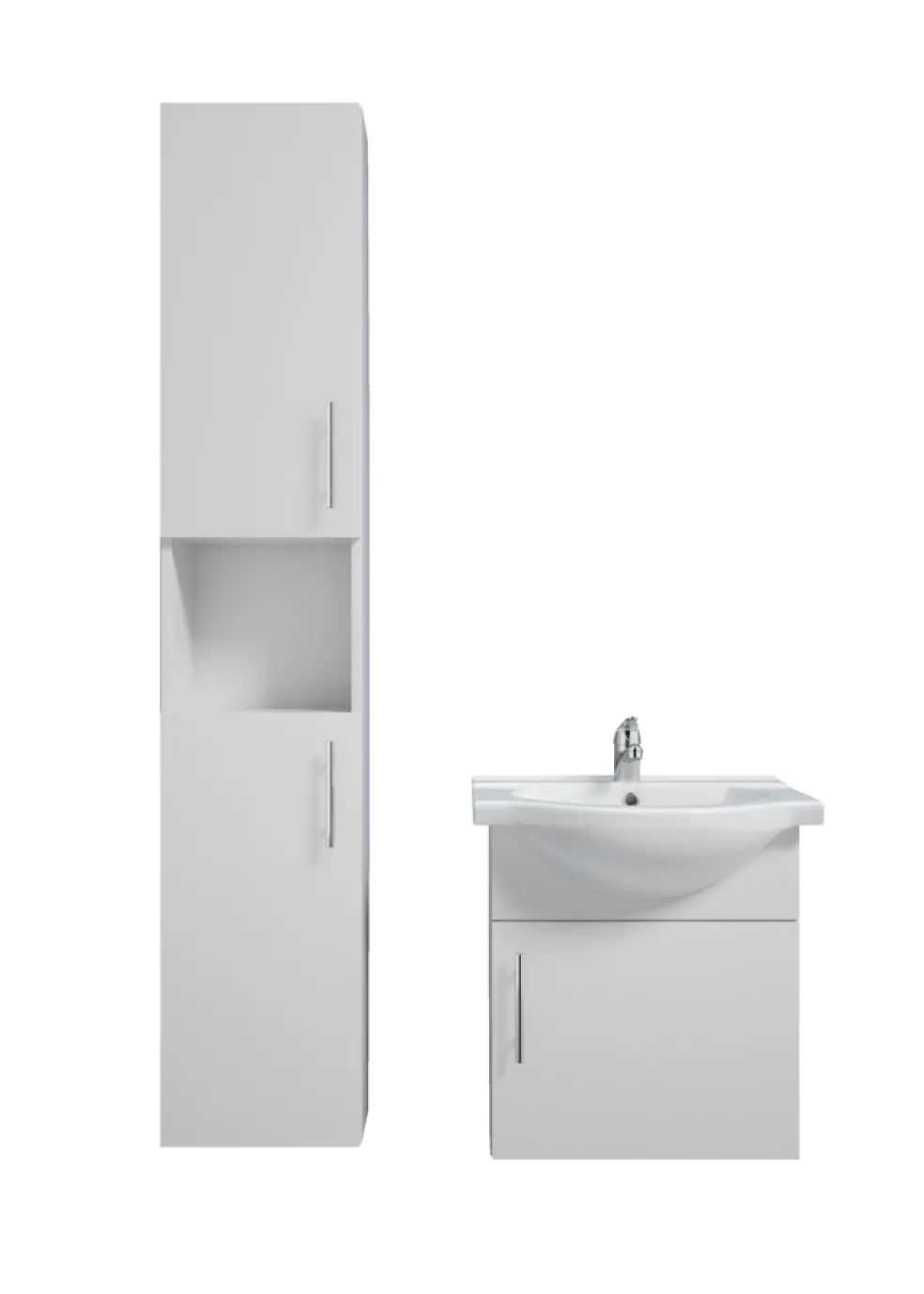 Högskåp Basic 155 cm Vit REN