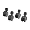 Hjul t/gavel Svart 4-pack Elfa