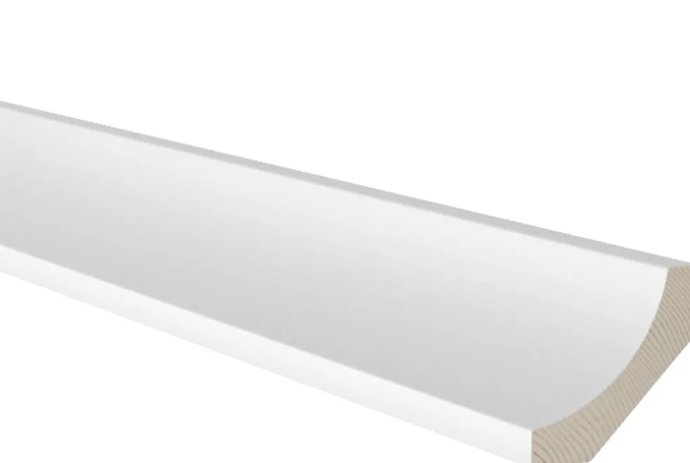 Hålkälslist Furu Vit 15 x 56 mm - 3,6 m