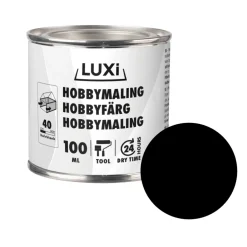 Hobbyfärg Svart 100 ml Luxi