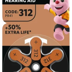 Hörapparatsbatteri DA312 6-pack Duracell