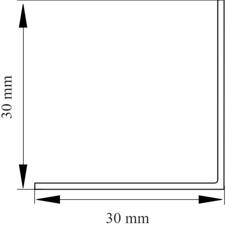 Hörnlist PVC Vit 30 x 30 mm - 2,5 m Primo