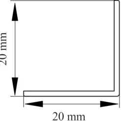 Hörnlist PVC Vit 20 x 20 mm - 2,5 m Primo