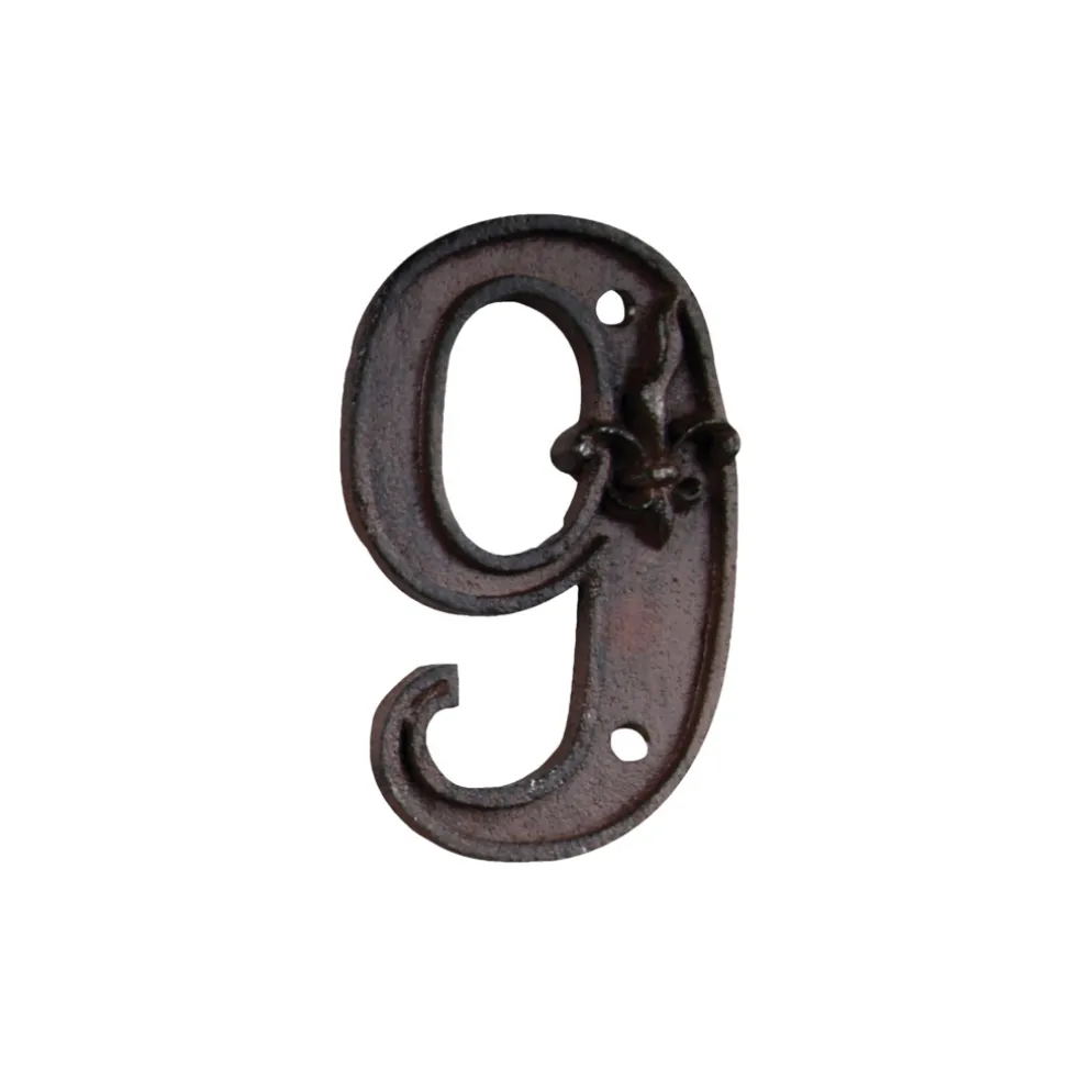 Husnummer 9 Gjutjärn 12 cm