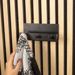 Hylla m/krokar Akustikpanel Svart Home>it