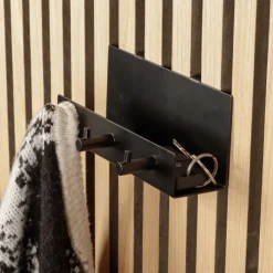 Hylla m/krokar Akustikpanel Svart Home>it