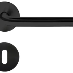 Innerdörrhandtag L-grepp Svart