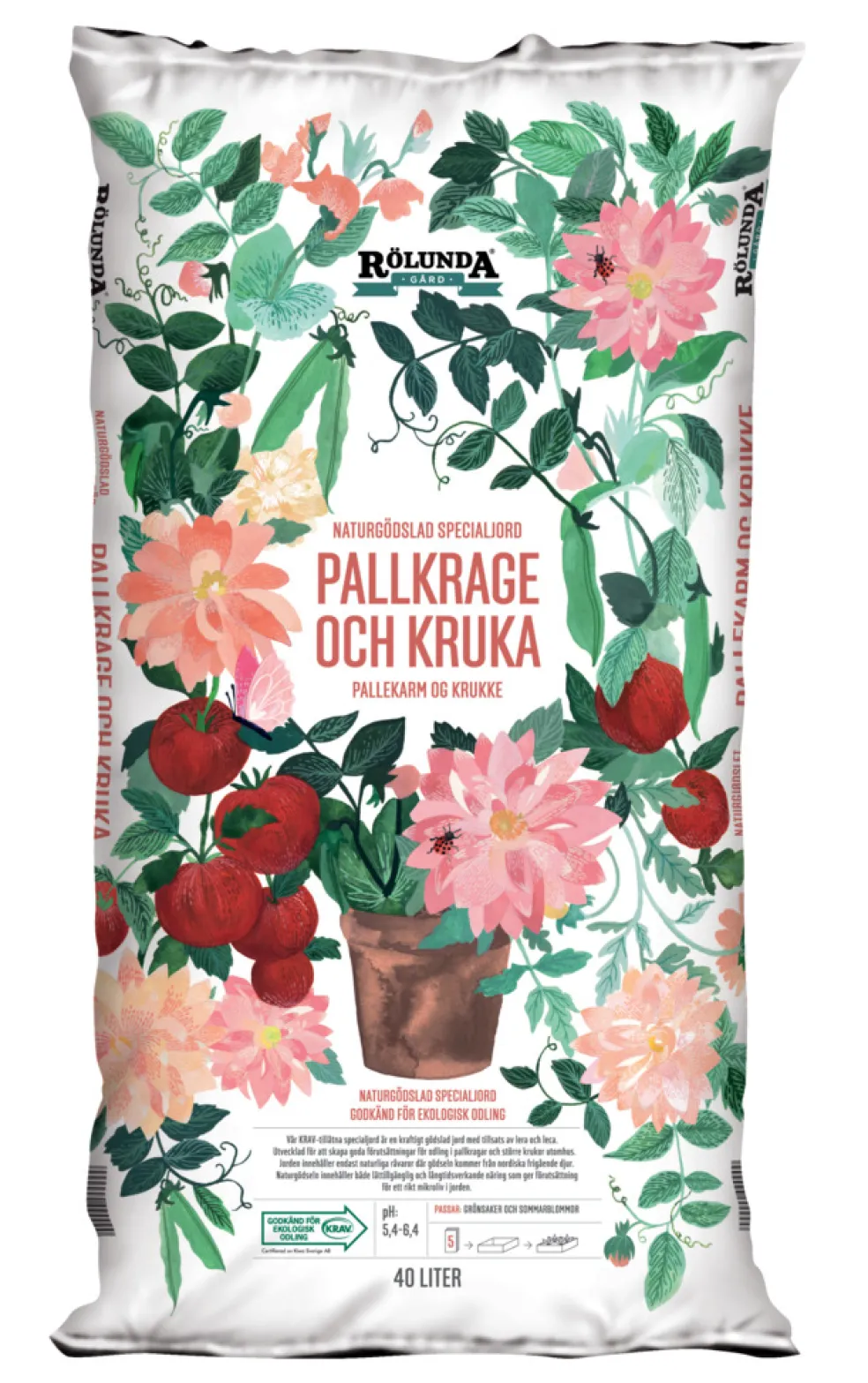 Jord Pallkrage & Kruka KRAV 40 L Rölunda