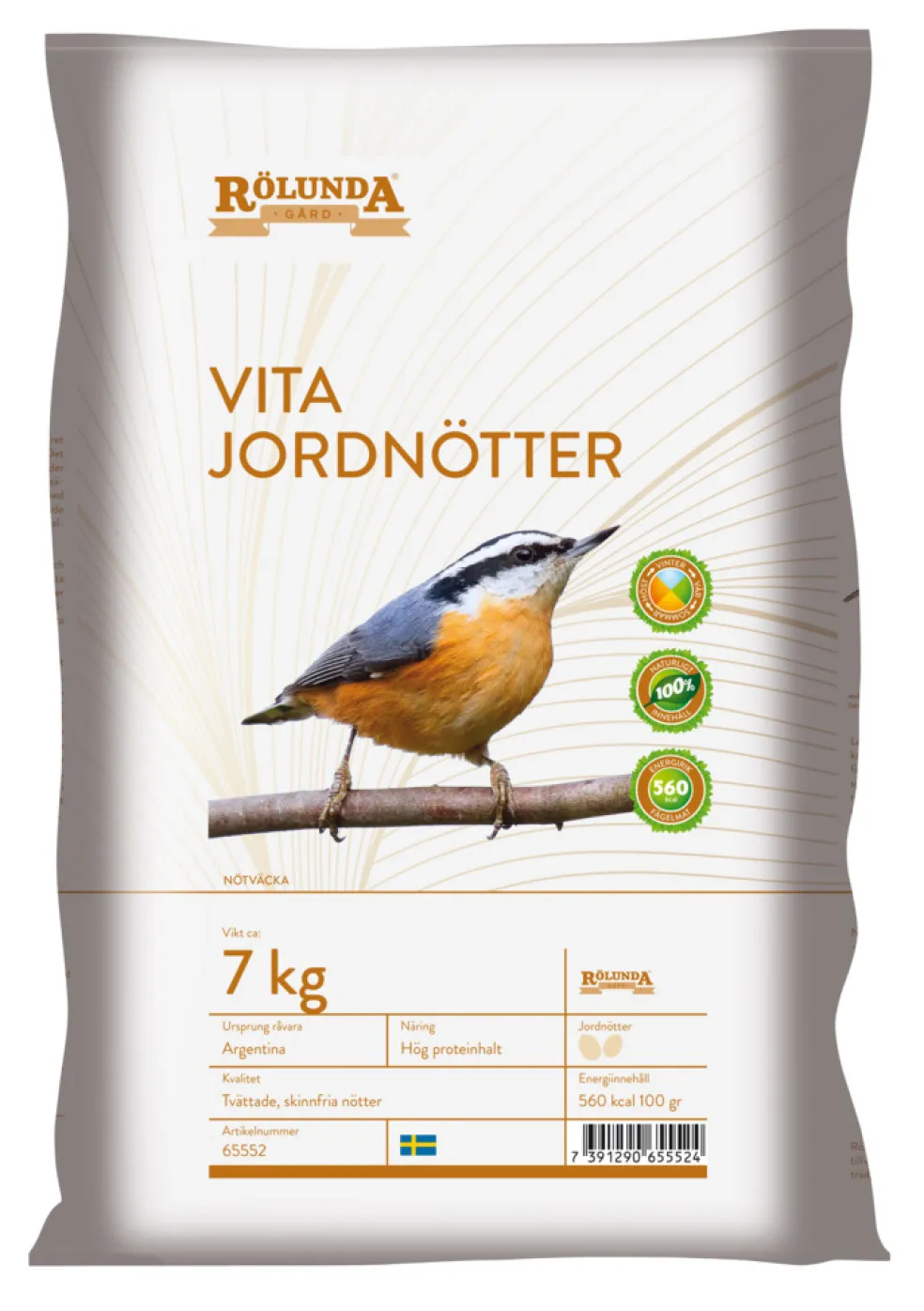 Jordnötter Vita 7 kg Rölunda