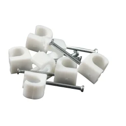 Kabelklammer 5-7 mm Rund Vit 100-pack