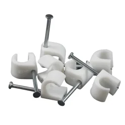 Kabelklammer 8-12 mm Rund Vit 100-pack