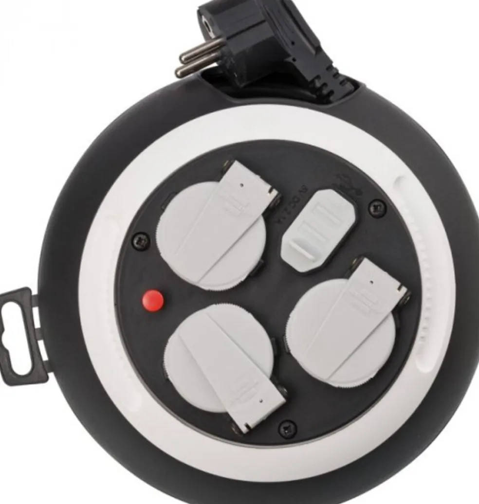 Kabelrulle 3-vägs USB IP20 Brennenstuhl