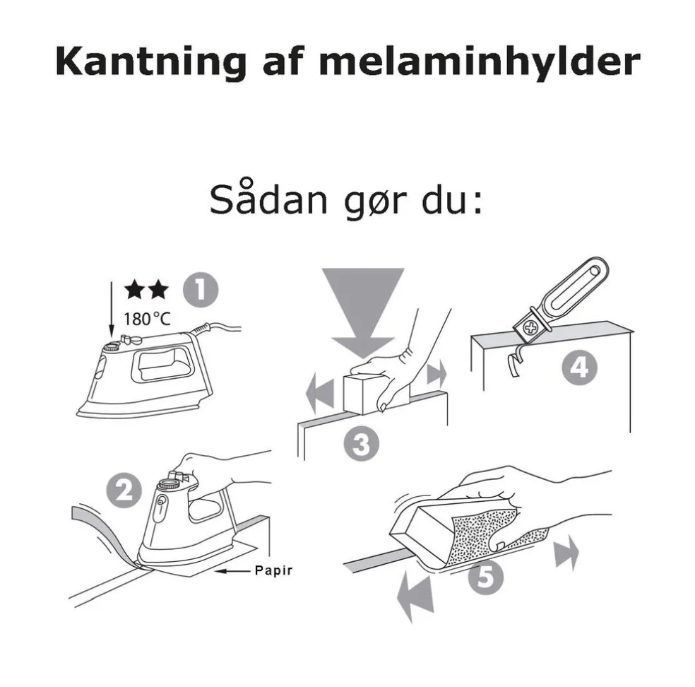 Kantband Melamin Vit 24 mm x 5 m Royal