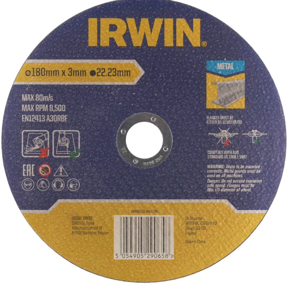Kapskiva Metall Ø180 mm Irwin