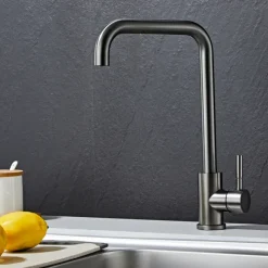 Köksblandare Kantig Gunmetal