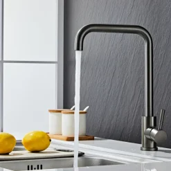 Köksblandare Kantig Gunmetal
