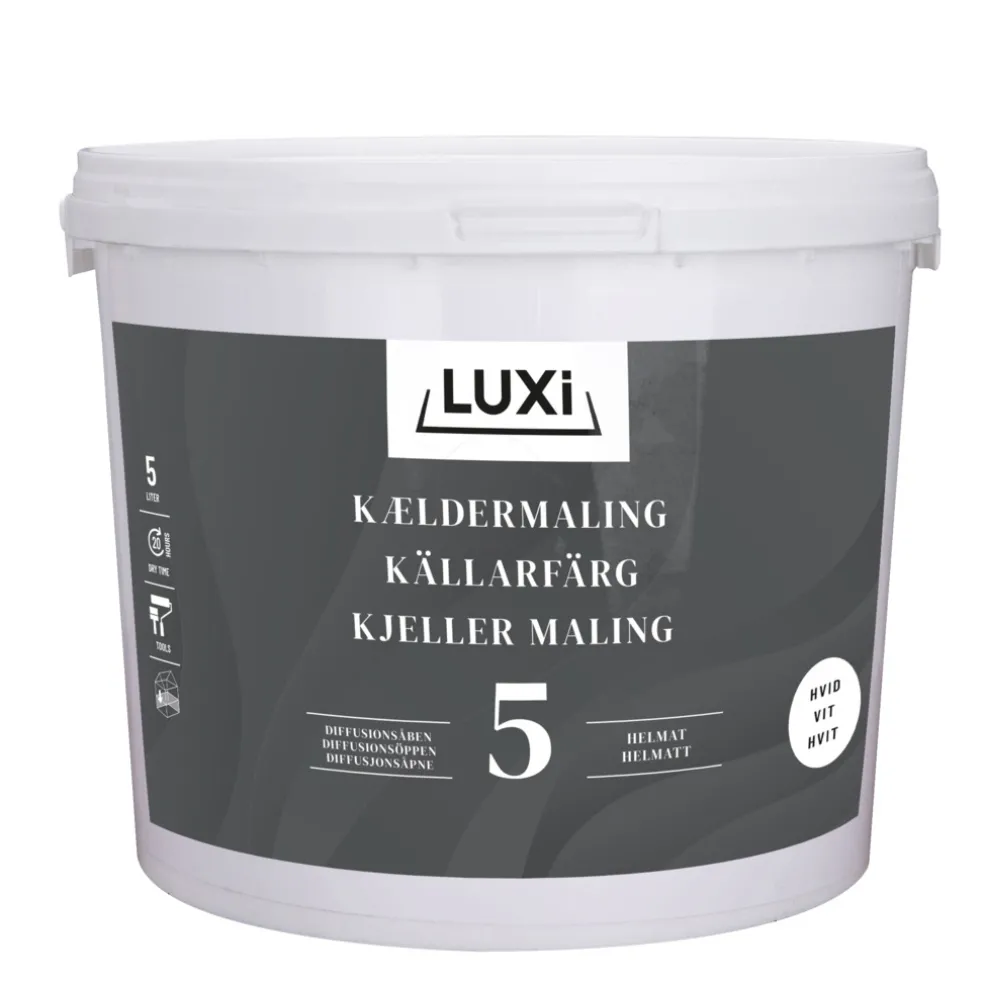Källarfärg Vit 5 L Luxi