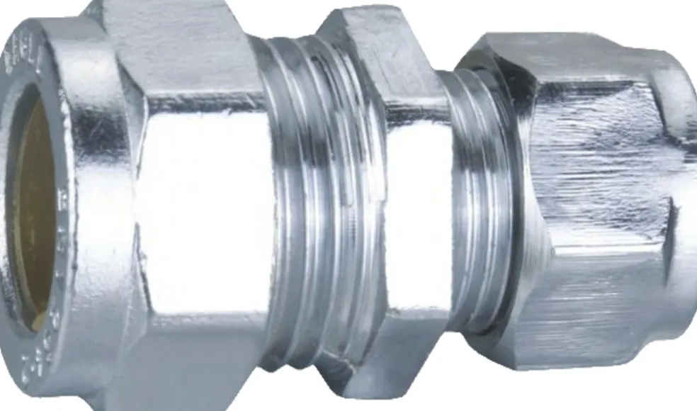 Klämringskoppling Ø15 x Ø12 mm Rak Krom ScandFix