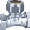 Klämringskoppling T-rör Ø12 mm Krom ScandFix
