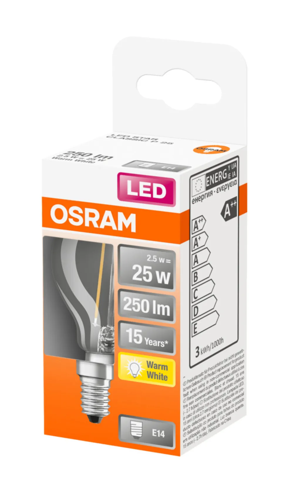 Klotlampa LED Filament 4W Osram