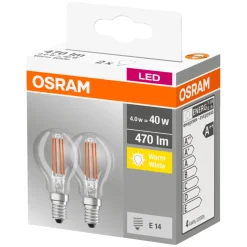 Klotlampa LED Filament 4W 2-pack Osram