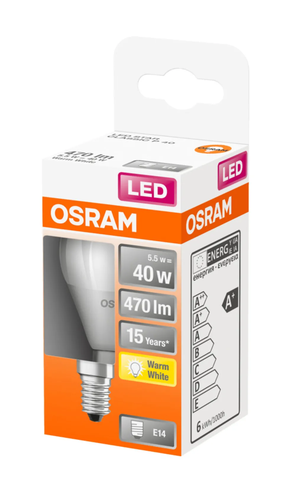 Klotlampa LED 5,5W Osram