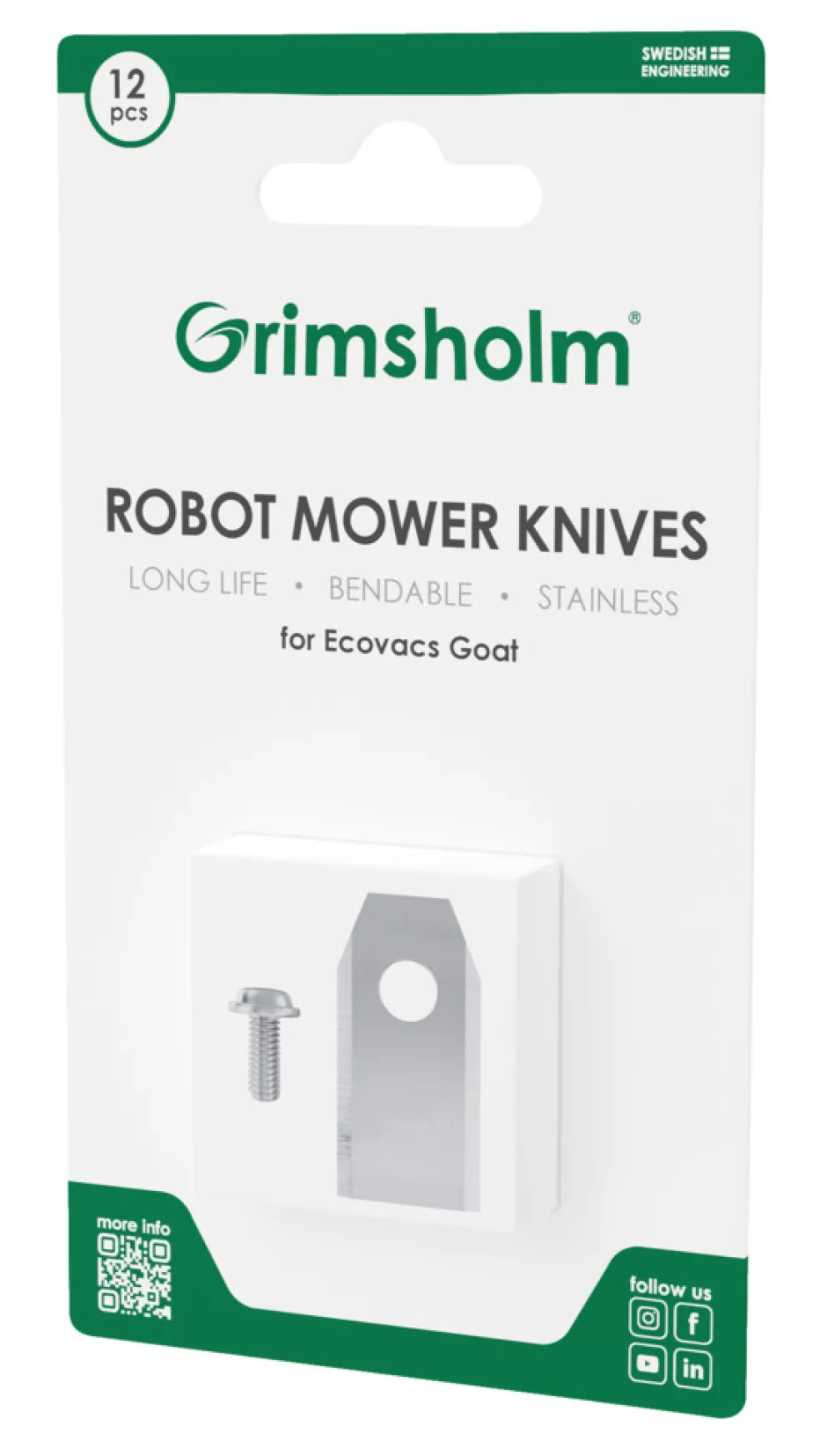 Knivar t/robotgräsklippare 12-pack Grimsholm