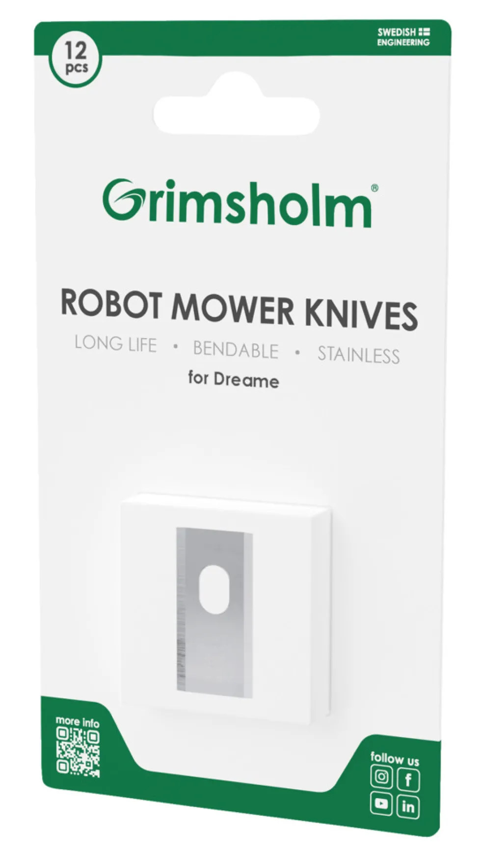 Knivar t/robotgräsklippare 12-pack Grimsholm