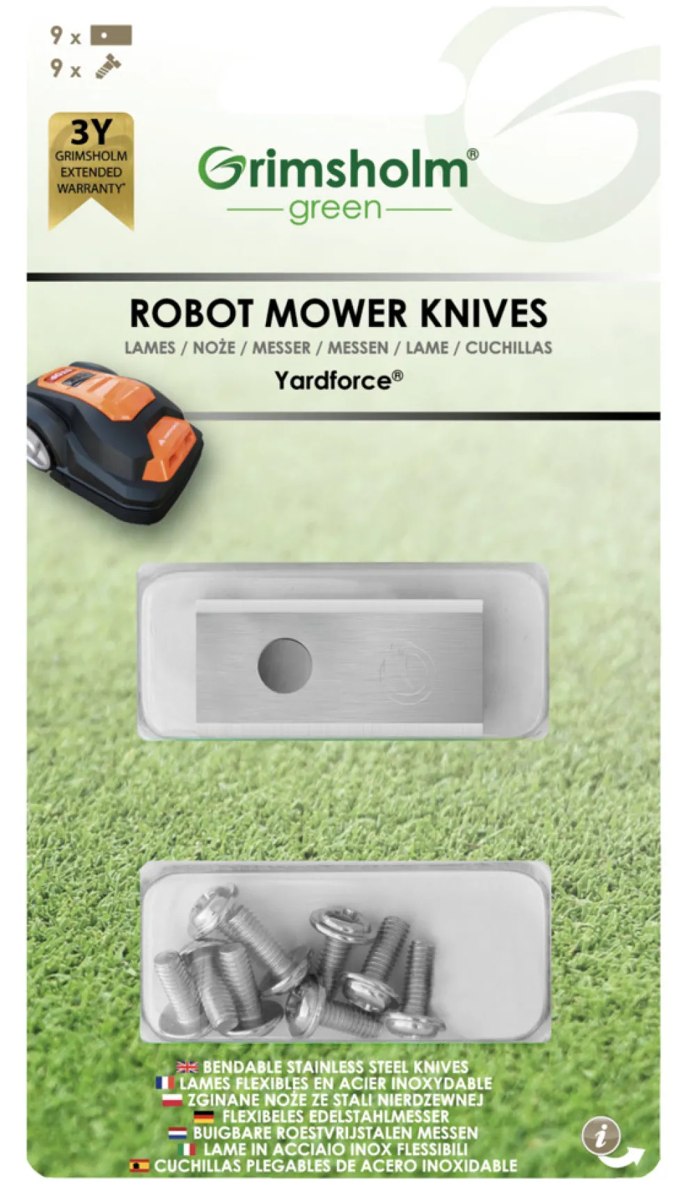 Knivblad Robotgräsklippare 9-pack