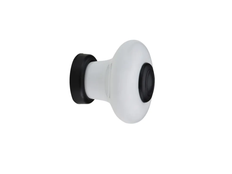 Knopp Erik Vit/svart Ø37 mm Habo