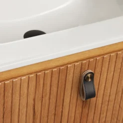 Knopp Läder Svart 2-pack