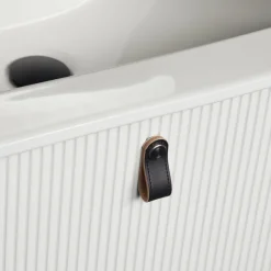 Knopp Läder Svart 2-pack
