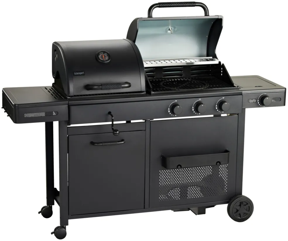 Kombigrill Gasol/Kol 3 + 1 brännare Grillexpert