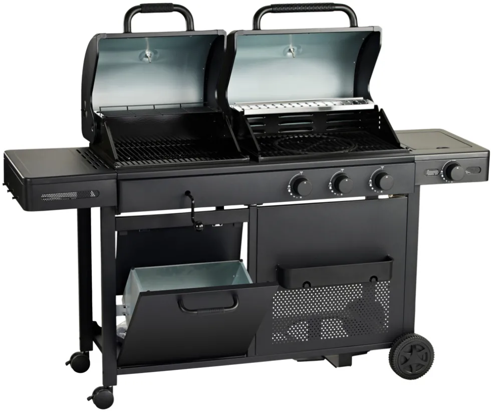 Kombigrill Gasol/Kol 3 + 1 brännare Grillexpert