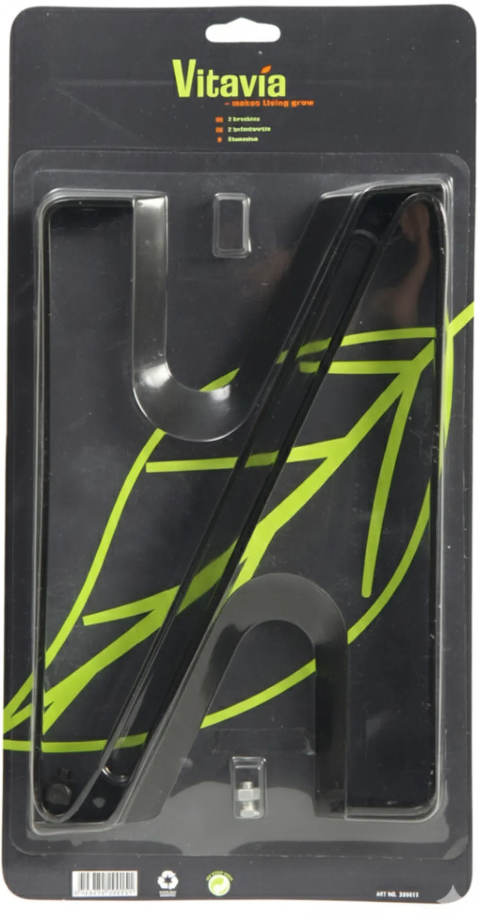 Konsol Växthushylla Svart 2-pack Vitavia