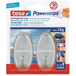 Krok Självhäftande 2 kg Krom 2-pack Tesa