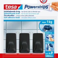 Krok Självhäftande Svart 1 kg 3-pack Tesa