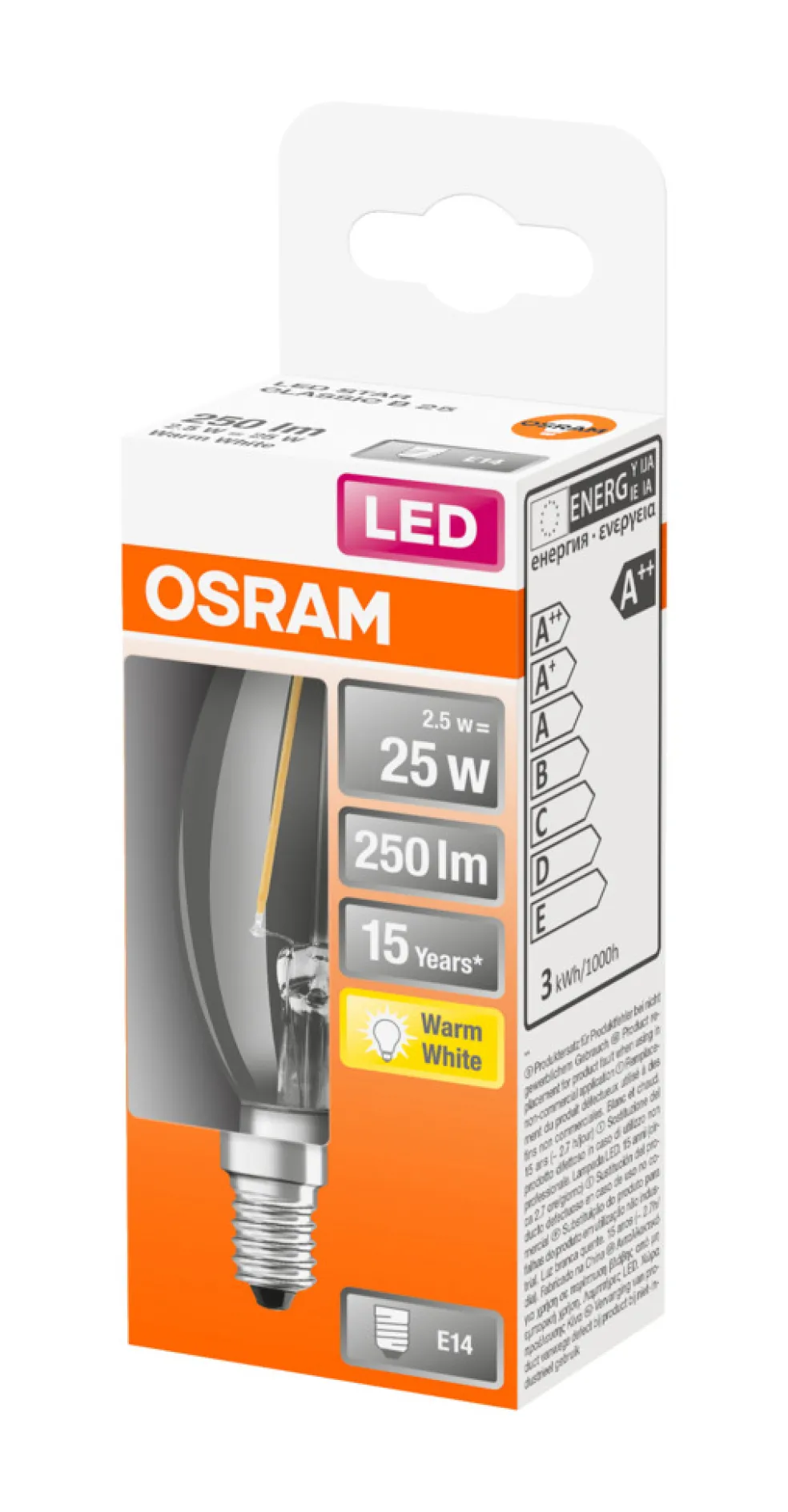 Kronlampa LED Filament 2,5W Osram