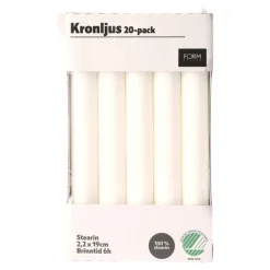 Kronljus Vit 20-pack