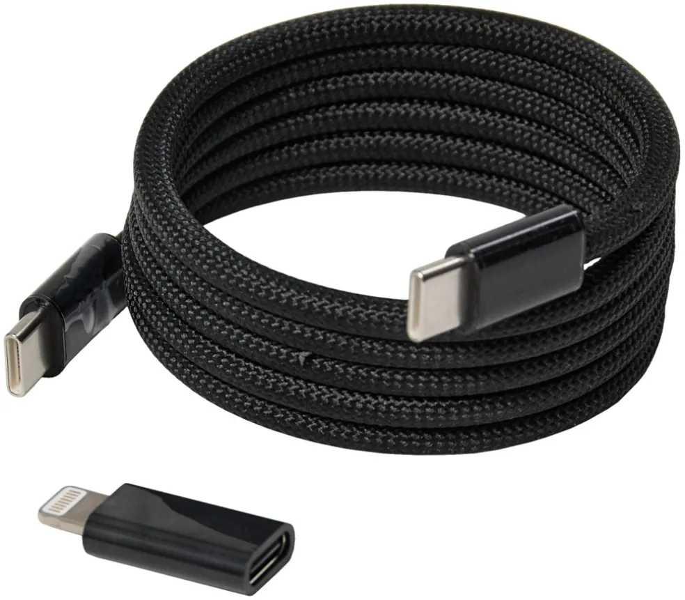 Laddkabel Typ-C Svart 1 m Elworks