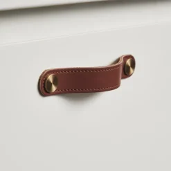 Lådhandtag Läder Brun 12,8 cm 2-pack