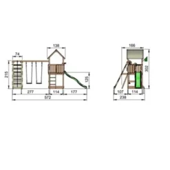 Lektorn Jungle Gym Club m/rutchkana, gungmodul & klättermodul